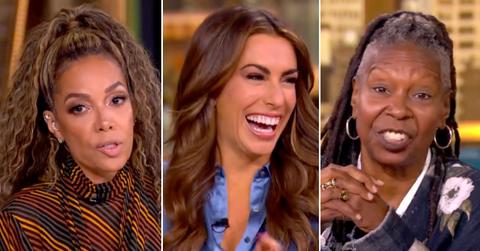 Photos of Sunny Hostin, Alyssa Farah Griffin and Whoopi Goldberg.