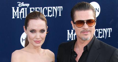 Angelina Jolie and Brad Pitt at the premiere of Maleficent.