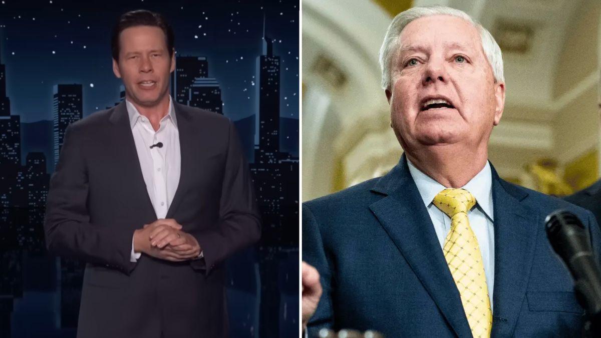 Photo of Ike Barinholtz and Lindsey Graham