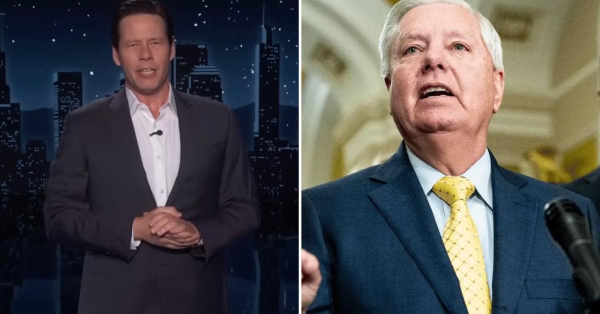 Low Blow: Jimmy Kimmel Guest Host Ike Barinholtz Jokes About Show Getting 'Pulled Off the Air Again' While Reacting to Lindsey Graham's Death