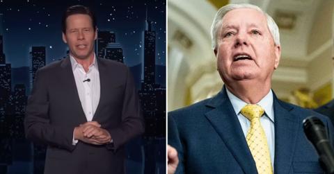 Photo of Ike Barinholtz and Lindsey Graham