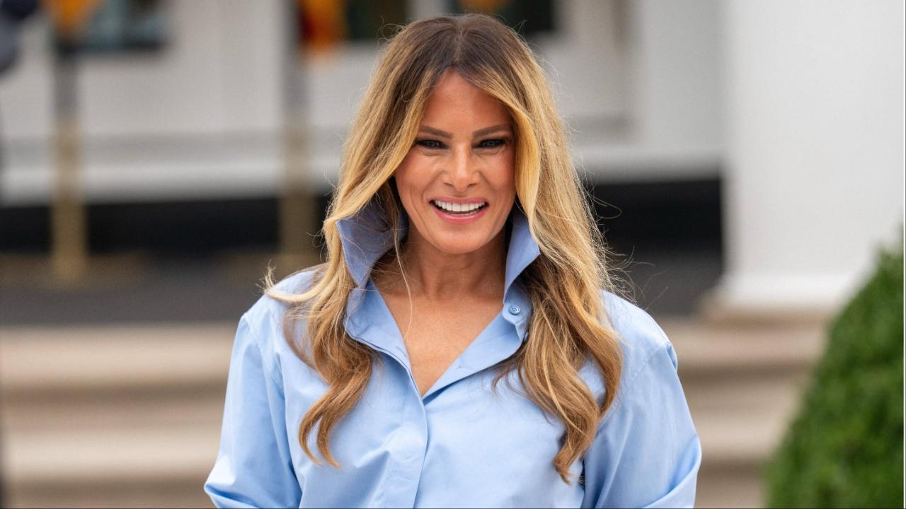  US First Lady Melania Trump holds Fostering the Future event in the Rose Garden.