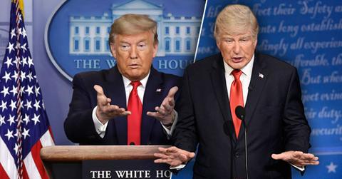Donal Trum, Left, Alec Baldwin as Donald Tump, Right