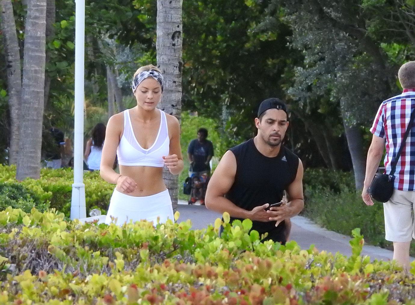 Wilmer Valderrama And Girlfriend Amanda Pacheco Jogging Miami