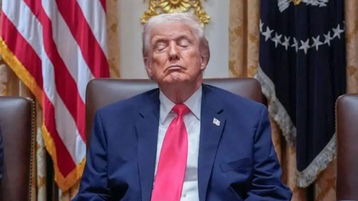 image of The president has repeatedly been captured seemingly dozing in public.
