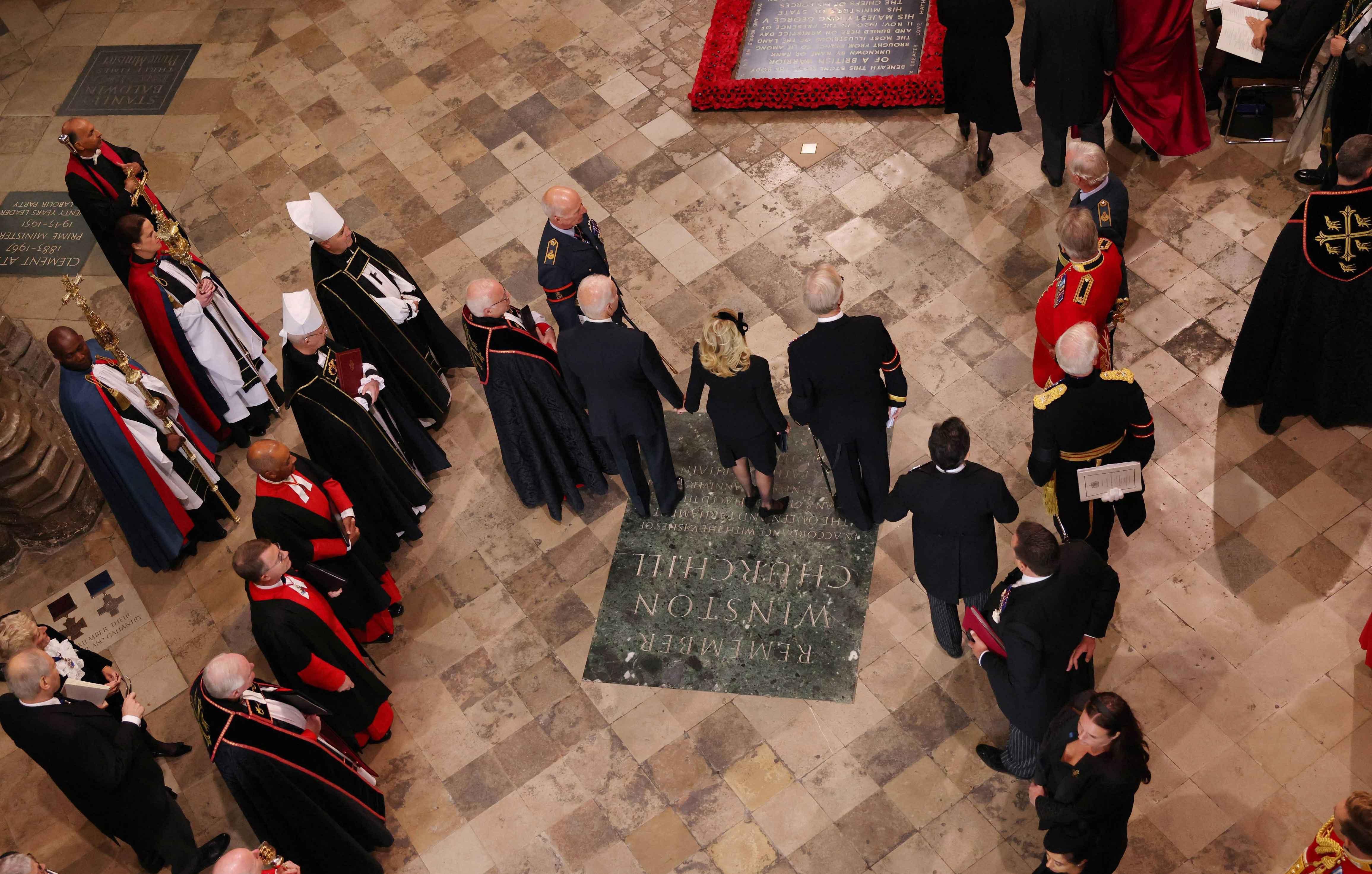 president biden attends queen elizabeth iis funeral