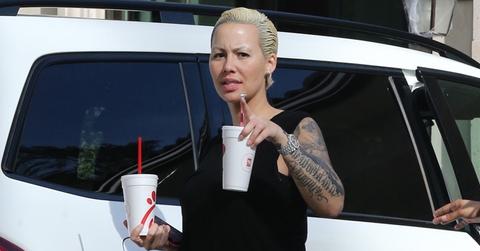 Amber rose post breast reduction surgery