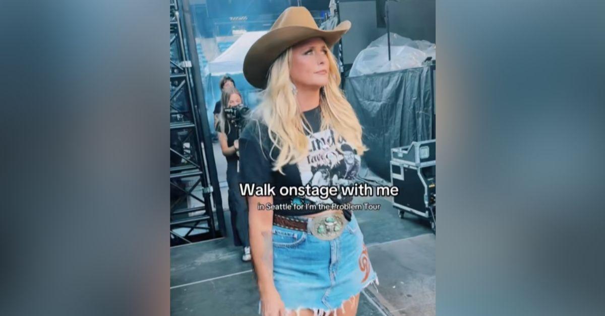 image of Miranda Lambert had a wardrobe malfunction onstage in Seattle.