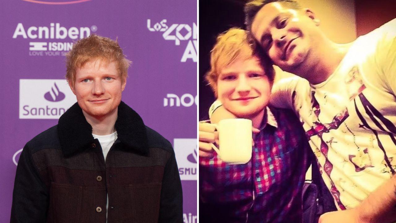 Split photo of Ed Sheeran and Jethro Sheeran