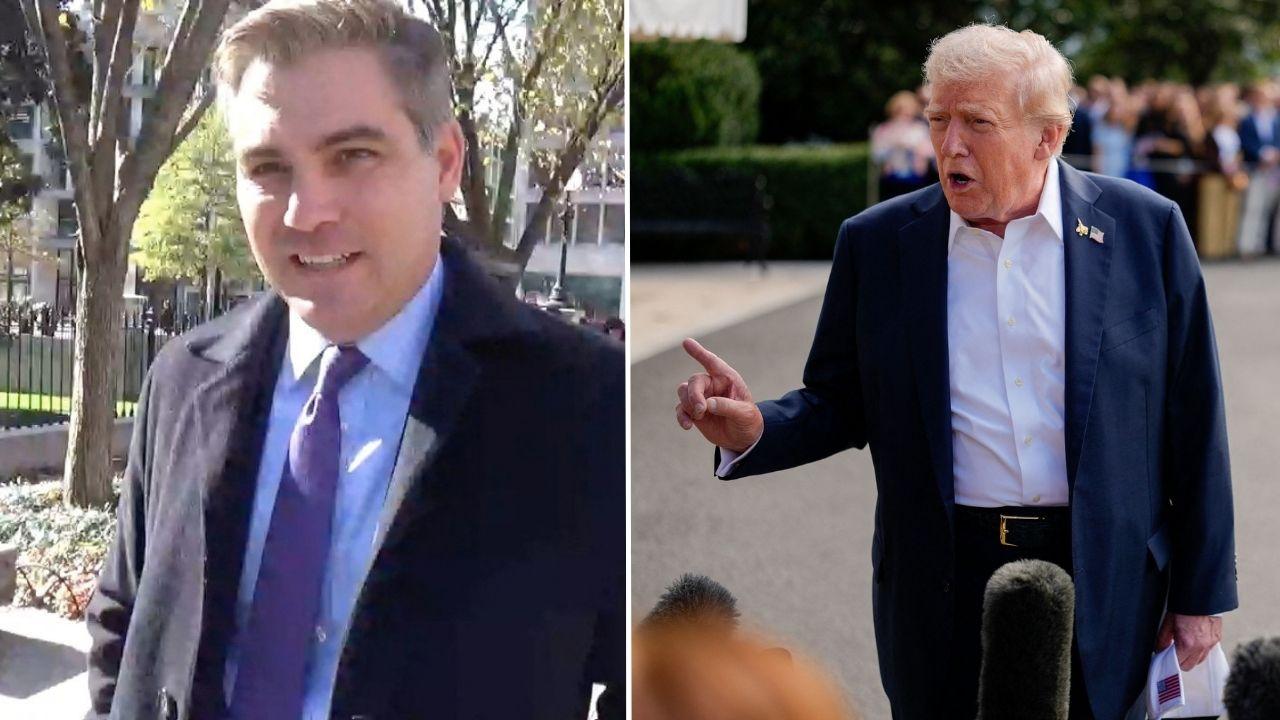 Image of Jim Acosta referenced a new poll showing President Donald Trump’s 29% approval rating.