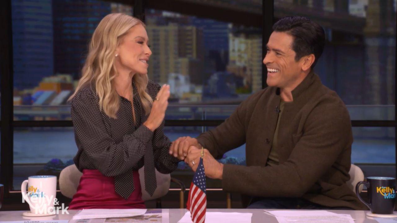 Image of Mark Consuelos compared Kelly Ripa to a 'stress ball.'