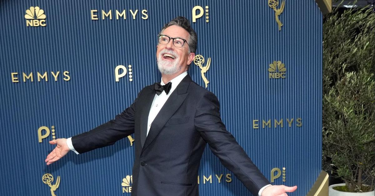 Stephen Colbert's Unkempt Beard Sends Fans Into a Frenzy at 2026 Emmy Awards: Photos