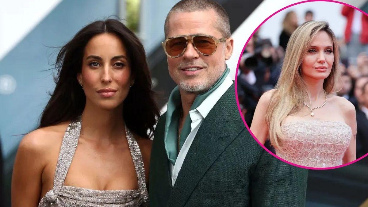 image of brad Pitt and inset of Angelina jolie