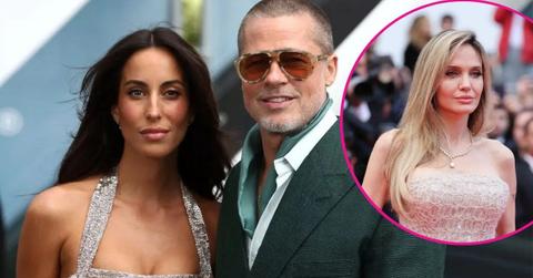 image of brad Pitt and inset of Angelina jolie