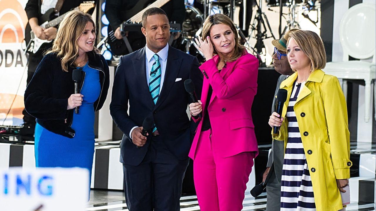 image of Jenna Bush Hager, Craig Melvin, Savannah Guthrie, Al Roker, and Dylan Dreyer traveled together.