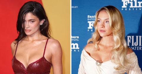 Split photo of Kylie Jenner and Sydney Sweeney