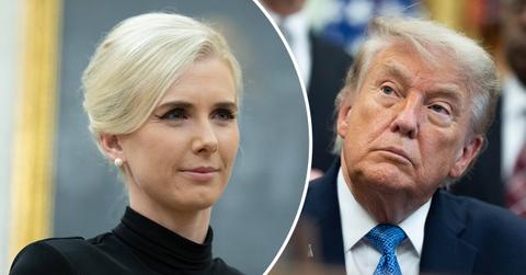 Composite photo of Natalie Harp and Donald Trump.