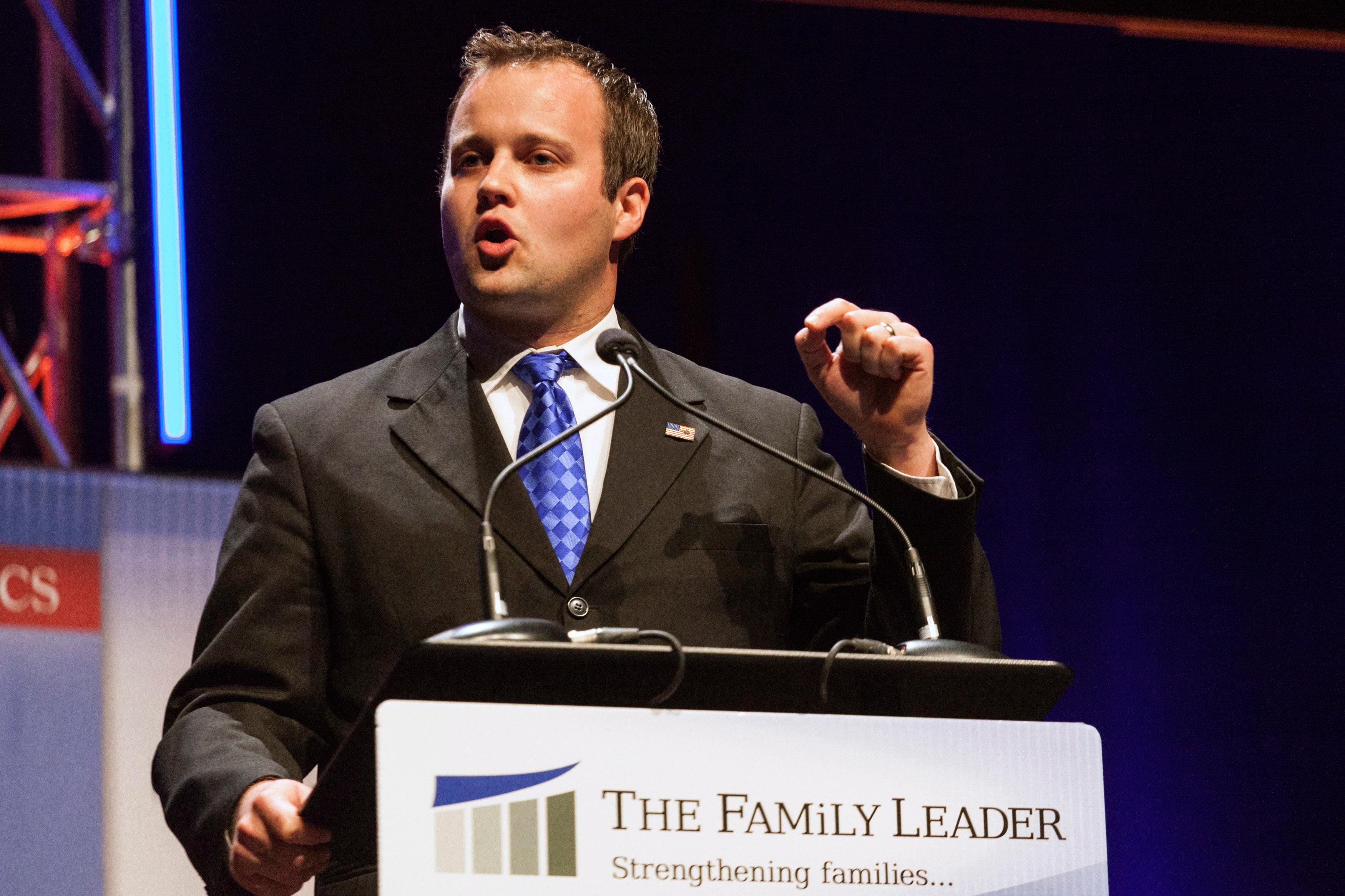 Duggar, Executive Director of the Family Research Council Action, speaks at the Family Leadership Summit in Ames, Iowa