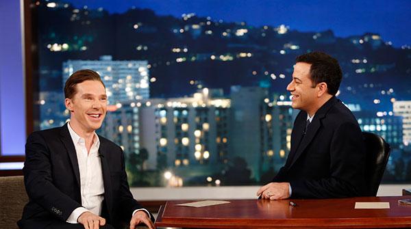 Benedict Cumberbatch with Jimmy Kimmel