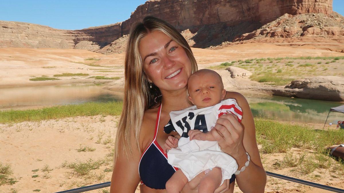 Photo of Lindsay Arnold and her baby boy.