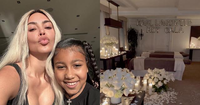 kim kardashian trolled claiming north west setup pre met gala pampering