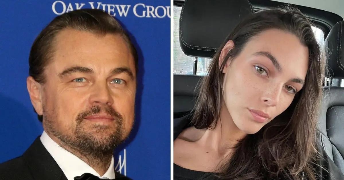 leonardo dicaprio covers face attends met gala girlfriend vittoria ceretti