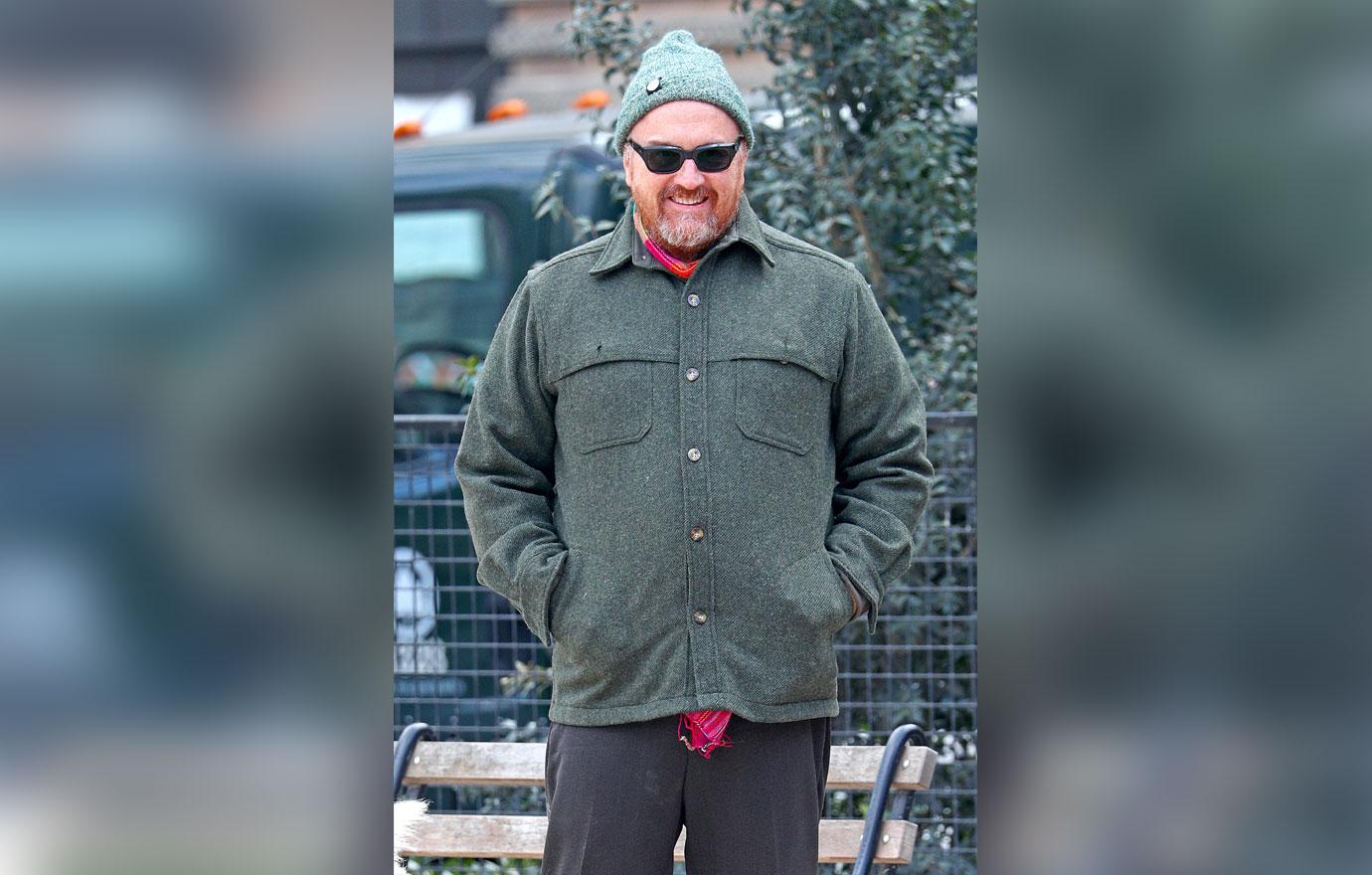 EXCLUSIVE: Louis C.K. spends the afternoon with his dog at the dog run in New York