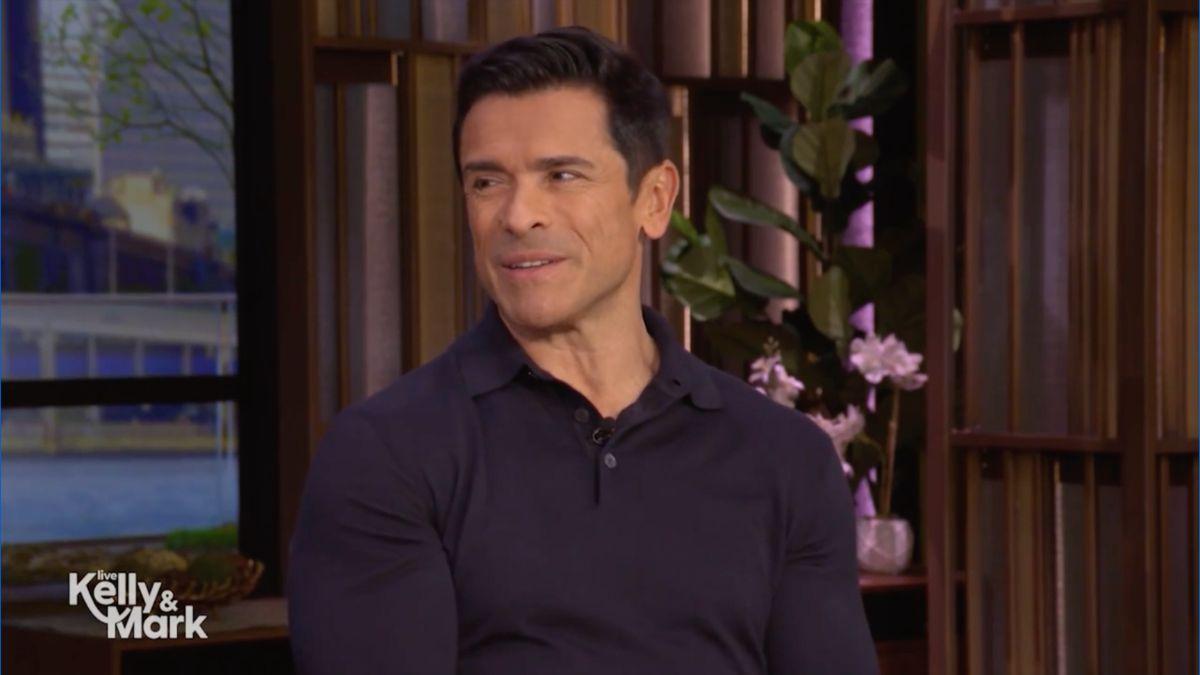 Image of Mark Consuelos noted he usually showers more in the summer after swimming in chlorine or salt water.