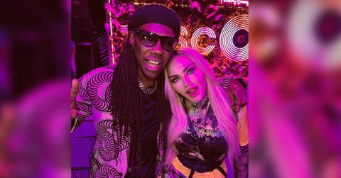 madonna spotted sporting fishnets nyc roller disco partypp