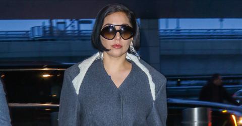 Lady Gaga’s photos after her announcement engagement seen at JFK Airport in NYC
