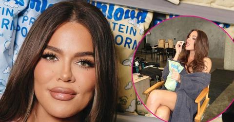 khloe kardashian poses robe only photos