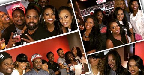 Claudia jordan kandi burruss atlanta hawks basketball game