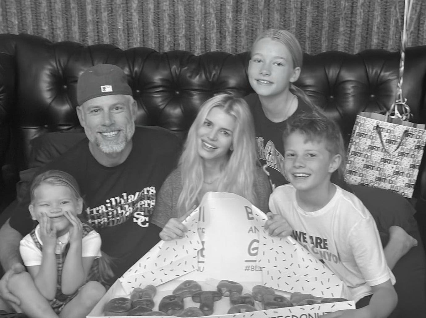 February 4, 2020, New York, New York, USA: Singer/actress/ personality JESSICA  SIMPSON with her family ERIC JOHNSON, BIRDIE MAE JOHNSON, ACE KNUTE JOHNSON  and MAXWELL DREW JOHNSON, where she promoted her new