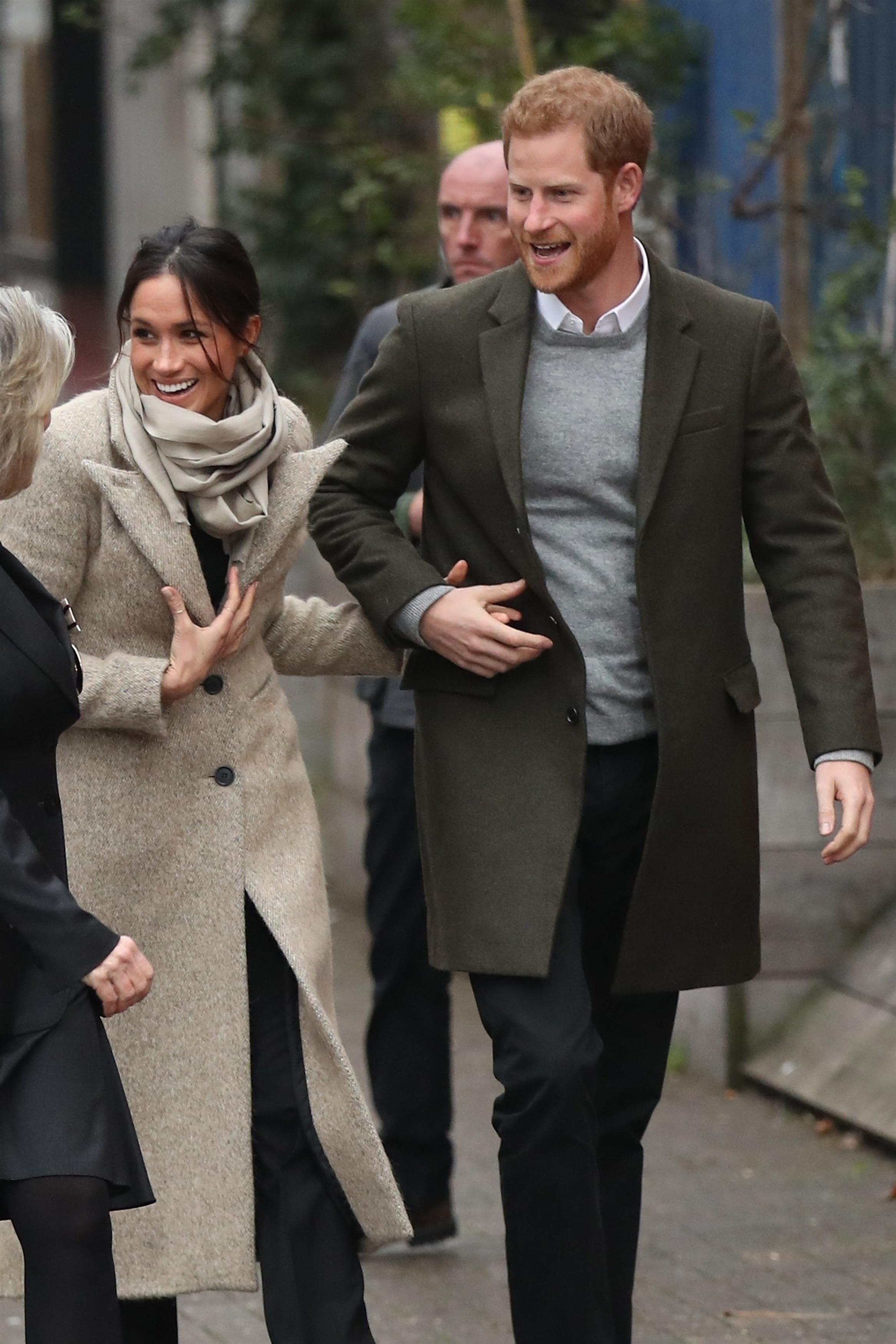 Prince Harry and Megan Markle arriving at Reprezent Radio in London