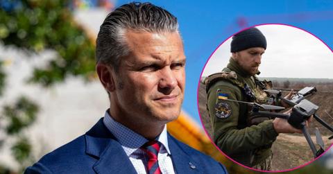 Image of Pete Hegseth and a Ukraine soldier