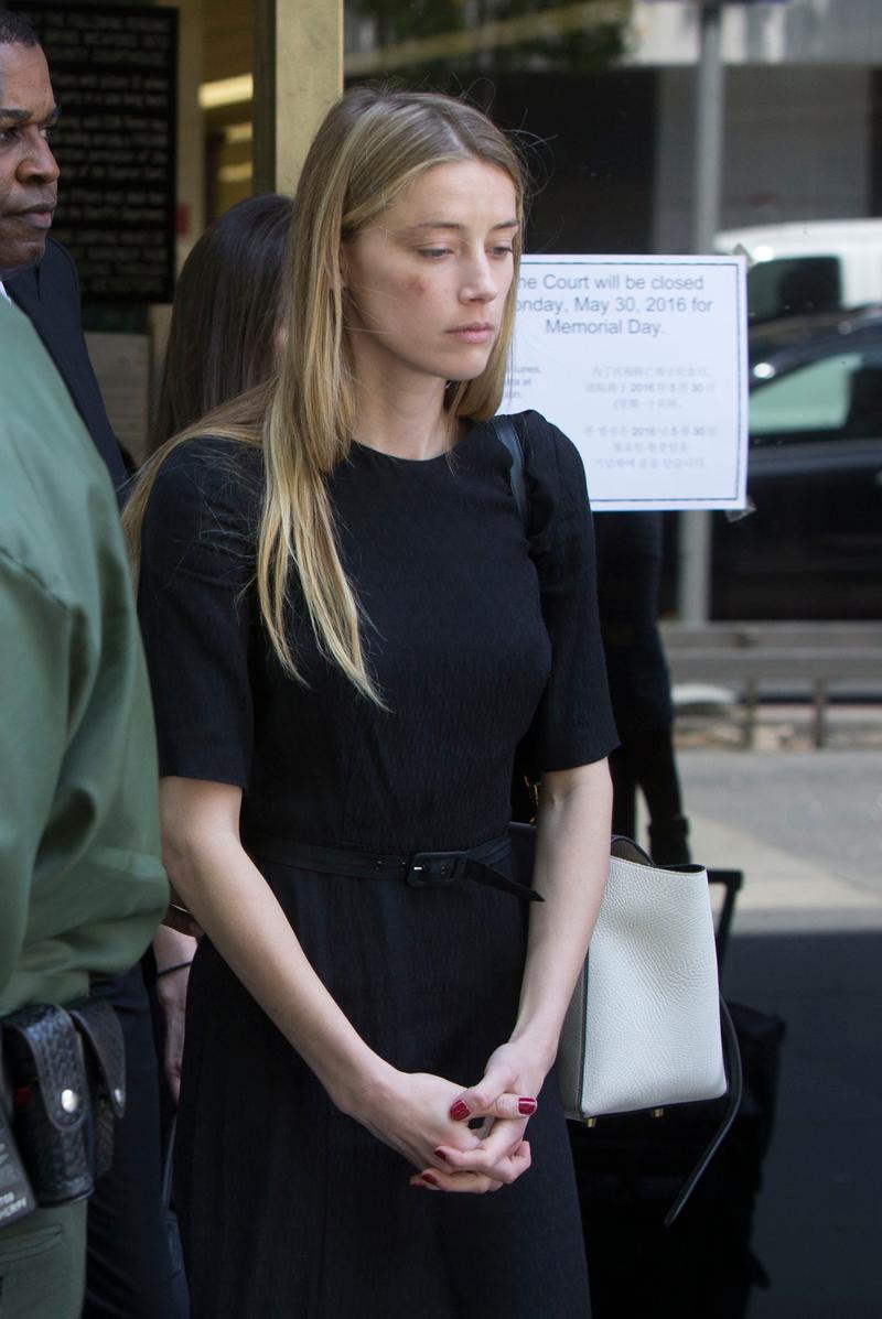 Amber Heard leaves court in LA