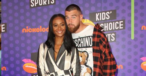 travis kelce kayla nicole rare comment relationship