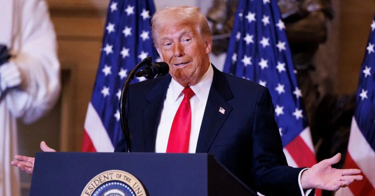 image of Donald Trump dubbed CBS a 'threat to democracy.'