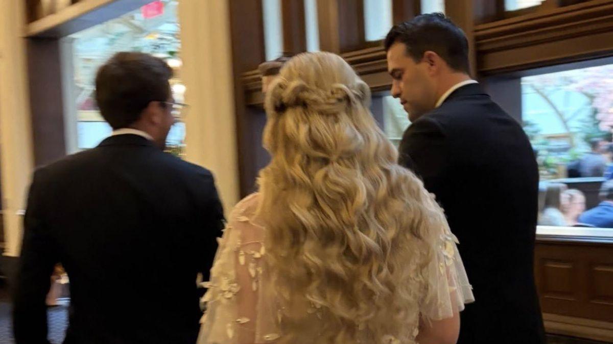 image of Erika Kirk was seen hiding under a table after gunfire occurred.