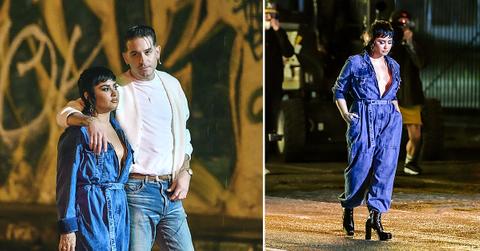 demi lovato and g eazy on the set of music video