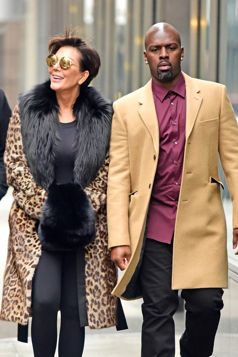 EXCLUSIVE: Kris Jenner and Corey Gamble seen on Fifth Avenue in New York City