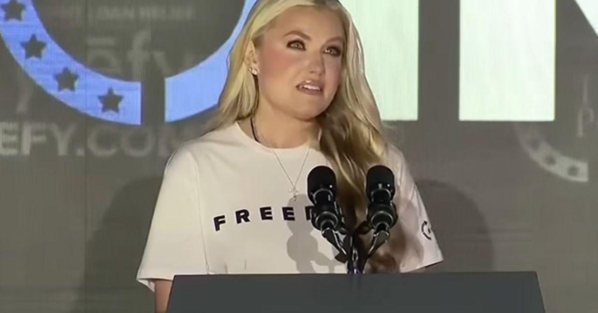 image of Erika Kirk attended a Turning Point USA event wearing leather pants.