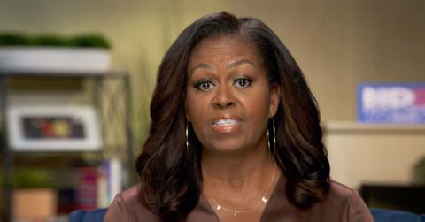 Michelle Obama Wearing VOTE necklace at 2020 DNC