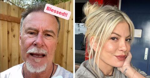 Split photo of Dean McDermott and Tori Spelling