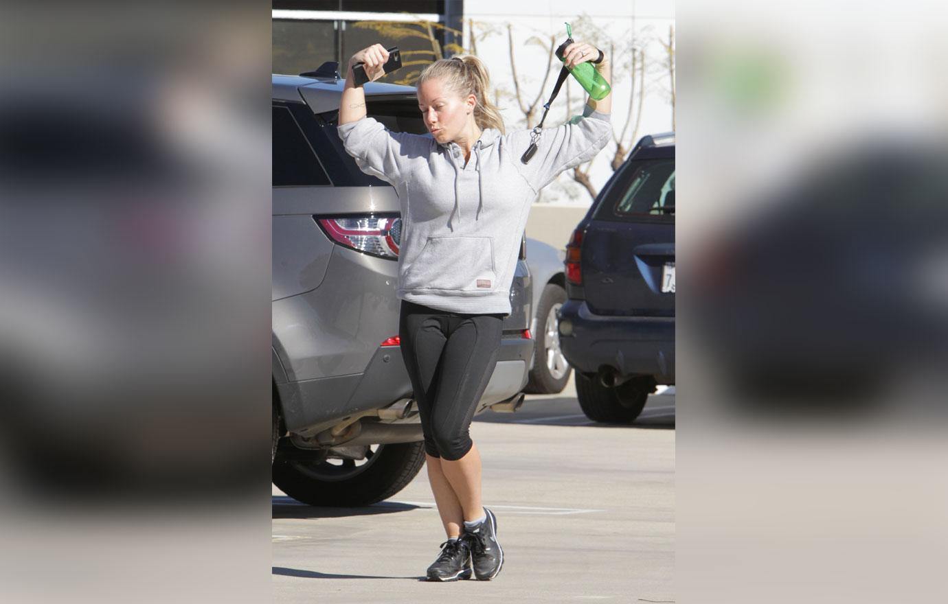 Kendra Wilkinson after gym