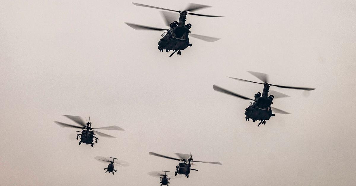 Photo Of Helicopters From Military Parade