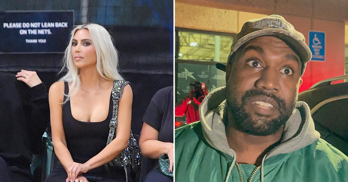 Kim Kardashian & Kanye West Put On Affectionate Display At Son