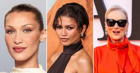 Composite photo of Bella Hadid, Zendaya and Meryl Streep.