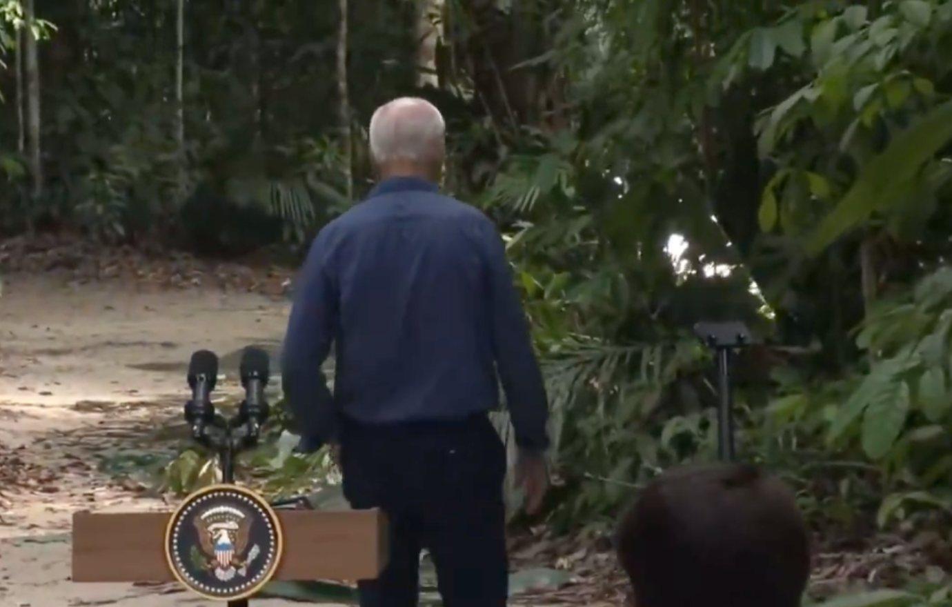 joe biden mocked wandering off amazon rainforest watch