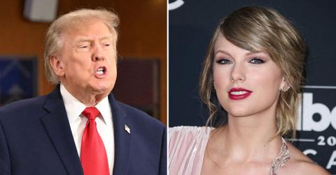 Split image of Donald Trump and Taylor Swift